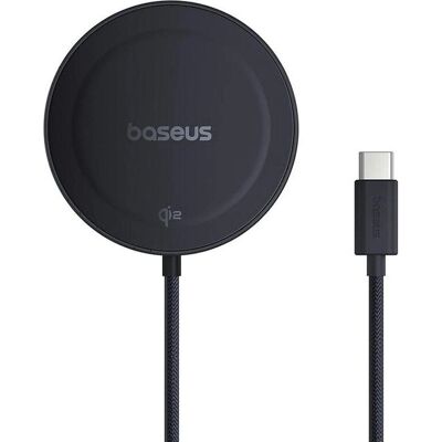 Baseus Simple Mini4 Sorozat Vezeték Nélküli Töltő - Qi2 15W, Fekete Baseus Simple Mini4 Sorozat Vezeték Nélküli Töltő - Qi2 15W, Fekete