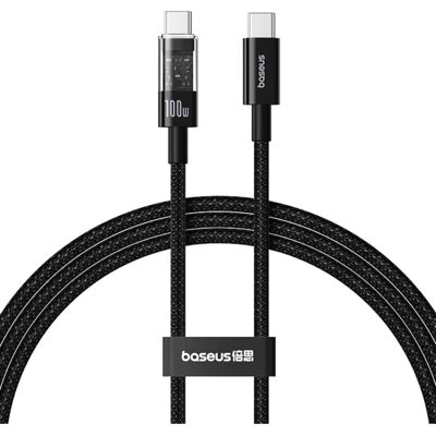 Rychlonabíjecí kabel USB-C na USB-C Baseus Gem 1m - Černý Rychlonabíjecí kabel USB-C na USB-C Baseus Gem 1m - Černý