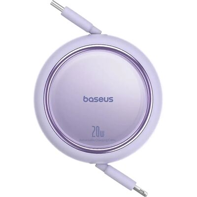 Baseus Lila Behúzható USB-C és Lightning Kábel - 20W 1m Baseus Lila Behúzható USB-C és Lightning Kábel - 20W 1m