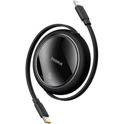 Černý zatahovací USB-C na Lightning Kabel 20W 1m od Baseus Černý zatahovací USB-C na Lightning Kabel 20W 1m od Baseus