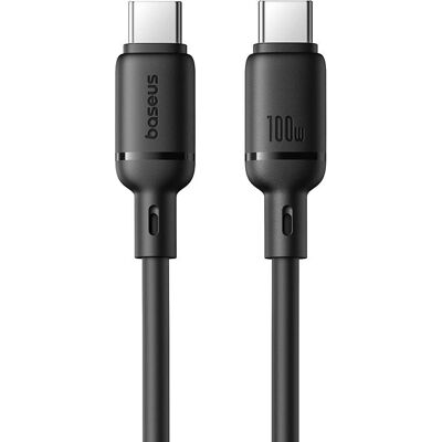 Baseus Silky Kabel - 1m Schwarz - USB C Kabel Typ-C zu Typ-C Baseus Silky Kabel - 1m Schwarz - USB C Kabel Typ-C zu Typ-C