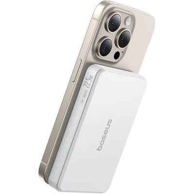Power Bank Qi2 Blanc 10 000mAh Baseus - Charge sans fil et rapide Power Bank Qi2 Blanc 10 000mAh Baseus - Charge sans fil et rapide