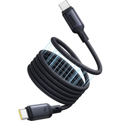 Baseus PicoGo Magnetyczny kabel szybkiego ładowania z ciekłego silikonu - USB-C do USB-C 240W Baseus PicoGo Magnetyczny kabel szybkiego ładowania z ciekłego silikonu - USB-C do USB-C 240W