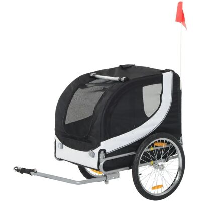 HOMCOM Fiets-Hondentrailer - Reflecterend en Weerbestendig HOMCOM Fiets-Hondentrailer - Reflecterend en Weerbestendig