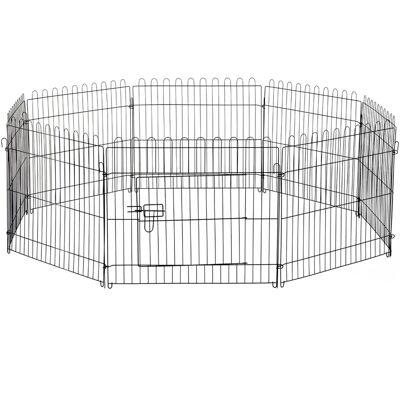 PawHut Klatka dla szczeniąt - 180cm Czarna metalowa PawHut Klatka dla szczeniąt - 180cm Czarna metalowa