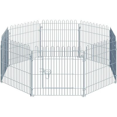 PawHut Metall Welpengehege - 8-teilig, B63xH60cm, für Hunde & Kleintiere PawHut Metall Welpengehege - 8-teilig, B63xH60cm, für Hunde & Kleintiere