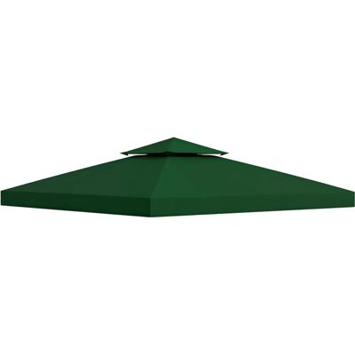 HOMCOM Couverture de Pavillon Imperméable Vert Foncé - Tissu d'Ombre pour Patio - Publicité HOMCOM Couverture de Pavillon Imperméable Vert Foncé - Tissu d'Ombre pour Patio - Publicité
