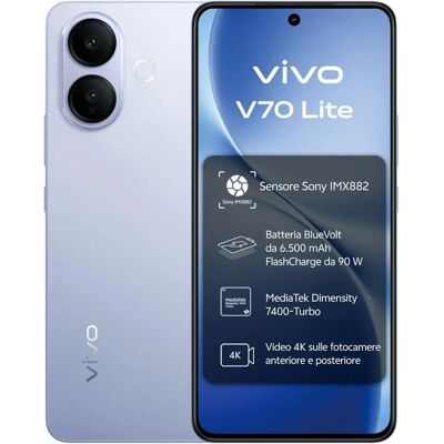 Vivo - V70 Lite 5G - Bleu - 6GB/256GB - Smartphone - Publicité Vivo - V70 Lite 5G - Bleu - 6GB/256GB - Smartphone - Publicité