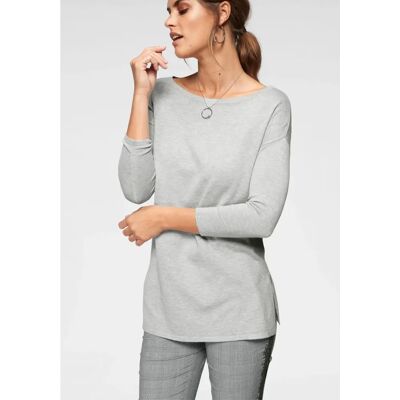 LAURA SCOTT Longpullover - Lässiger, Viskose, Seitenschlitze LAURA SCOTT Longpullover - Lässiger, Viskose, Seitenschlitze