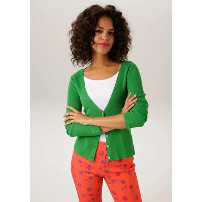 ANISTON CASUAL Modell 44 Grün Feinstrick Cardigan - Cardigan ANISTON CASUAL Modell 44 Grün Feinstrick Cardigan - Cardigan
