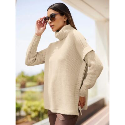 HEINE Model Tynd - Meleret beige sweater HEINE Model Tynd - Meleret beige sweater
