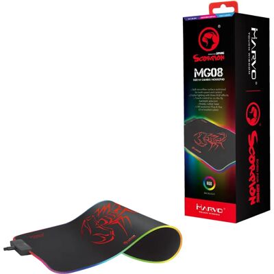 Tapis de souris gaming Marvo MG08 - Noir - Publicité Tapis de souris gaming Marvo MG08 - Noir - Publicité