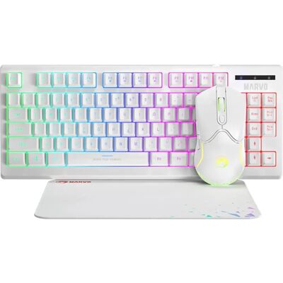Marvo Modell CM310WH RGB Gaming Tastatur und Maus-Kombo - Weiß Marvo Modell CM310WH RGB Gaming Tastatur und Maus-Kombo - Weiß