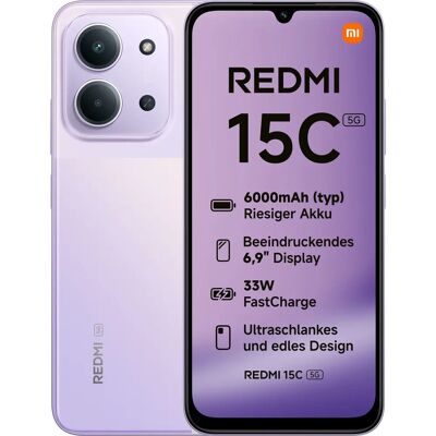 Xiaomi Redmi 15C - 6,9" 5G 4GB RAM 128GB Lila - Smartphone Xiaomi Redmi 15C - 6,9" 5G 4GB RAM 128GB Lila - Smartphone