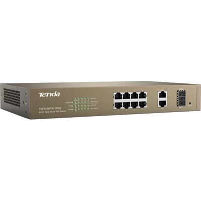 Tenda TEF1210P-8-150W Commutateur 8 Ports - Ethernet PoE 10/100 - Publicité Tenda TEF1210P-8-150W Commutateur 8 Ports - Ethernet PoE 10/100 - Publicité