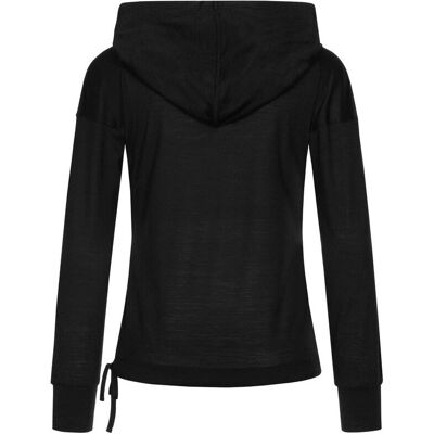Super Natural Womens Funnel Hoodie Black - Hoodie Super Natural Womens Funnel Hoodie Black - Hoodie