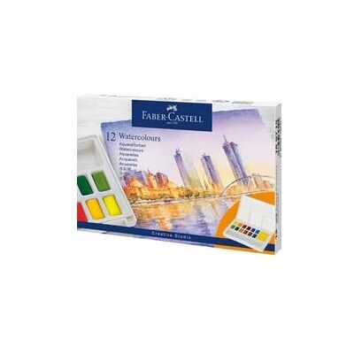 Faber-Castell Wasserbasierte Farben - Mehrfarbig 12 Stück Faber-Castell Wasserbasierte Farben - Mehrfarbig 12 Stück