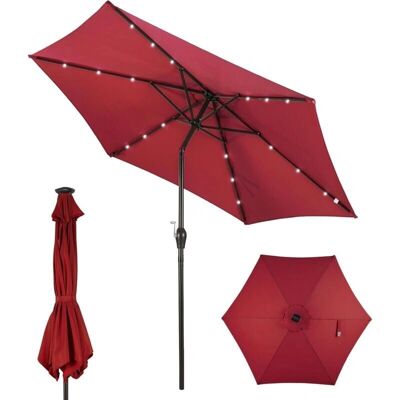 Costway Zonne-LED-Parasol 2,7M - Tuinparasol Costway Zonne-LED-Parasol 2,7M - Tuinparasol