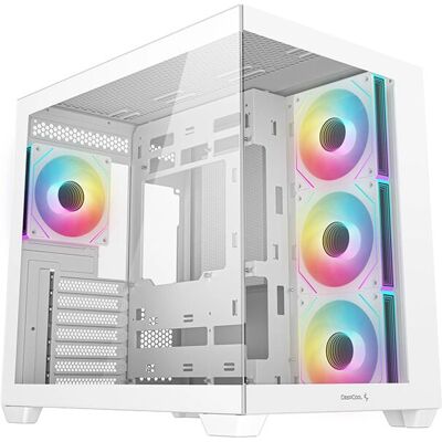 Caja de PC DeepCool CG530 4F Blanca con Paneles de Vidrio Templado Caja de PC DeepCool CG530 4F Blanca con Paneles de Vidrio Templado