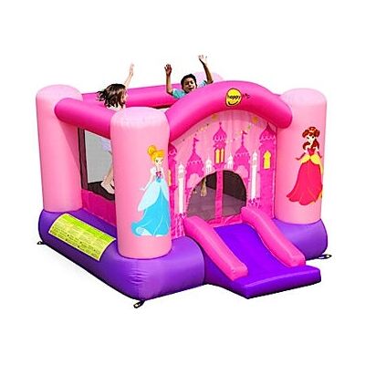 HappyHop 9201P Castello gonfiabile principessa con scivolo e canestro - Salto gonfiabile HappyHop 9201P Castello gonfiabile principessa con scivolo e canestro - Salto gonfiabile