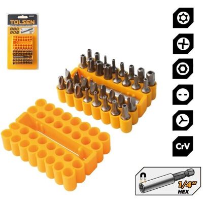 TOLSEN - 33PZ - 32Cr-V - Magnetisches Einsätze-Set TOLSEN - 33PZ - 32Cr-V - Magnetisches Einsätze-Set