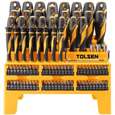 TOLSEN Set 100 Schraubenzieher & Bits - Werkzeuge TOLSEN Set 100 Schraubenzieher & Bits - Werkzeuge