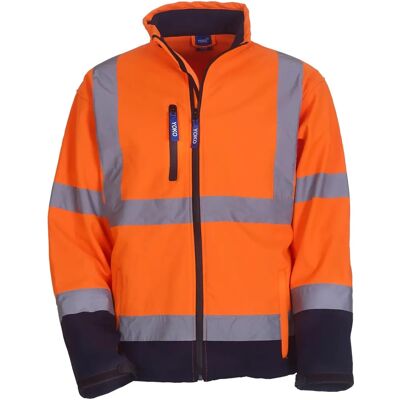 Yoko Softshell Høj Synlighed Orange/Navy - 2XL Yoko Softshell Høj Synlighed Orange/Navy - 2XL