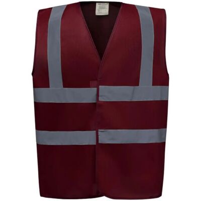 Yoko YHVW100 Bordeaux 2XL Hi-Vis Vest - Sikkerhedsvest Yoko YHVW100 Bordeaux 2XL Hi-Vis Vest - Sikkerhedsvest