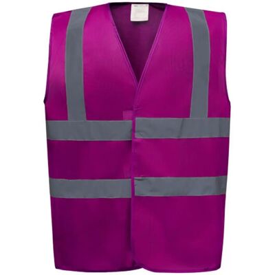 Yoko Høj-Visibility Sikkerhedsvest - XL Hindbær Yoko Høj-Visibility Sikkerhedsvest - XL Hindbær