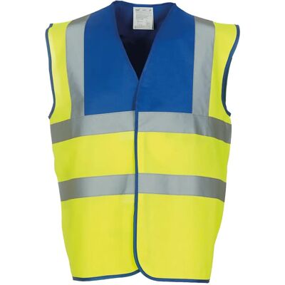 Yoko YHVW100 Royal Blue/Hi Vis Gul Veste Yoko YHVW100 Royal Blue/Hi Vis Gul Veste