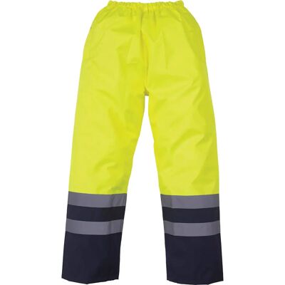 Yoko YHVS46 Vandtætte Hi-Vis Overbukser - Gul/Navy - 3XL Yoko YHVS46 Vandtætte Hi-Vis Overbukser - Gul/Navy - 3XL