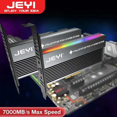 Adattatore PCIe NVMe Volleystar-Pro Jeyi con RGB, Dissipatore - Memoria Adattatore PCIe NVMe Volleystar-Pro Jeyi con RGB, Dissipatore - Memoria