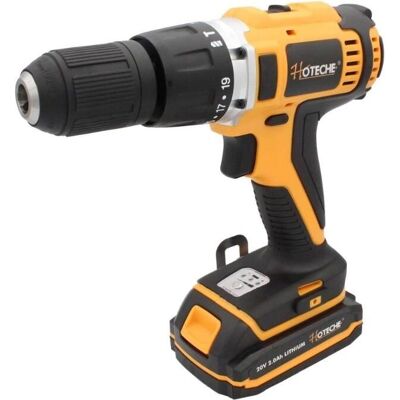 Taladro inalámbrico HOTECHE 20V con 2 baterías de 1500mAh - Impacto y atornillador Taladro inalámbrico HOTECHE 20V con 2 baterías de 1500mAh - Impacto y atornillador