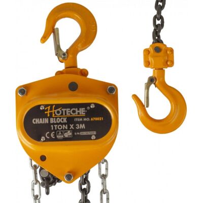 Polipasto de cadena Hoteche 1 tonelada 3m - Equipo de elevación resistente Polipasto de cadena Hoteche 1 tonelada 3m - Equipo de elevación resistente