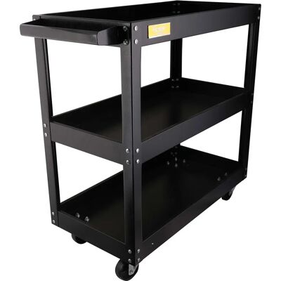 Carro de herramientas Hoteche - 3 estantes, metal, 700x350x660mm, negro Carro de herramientas Hoteche - 3 estantes, metal, 700x350x660mm, negro