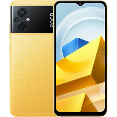 POCO M5 - Écran 6,58" FHD+ Dual SIM Android 12 128GB Jaune - Publicité POCO M5 - Écran 6,58" FHD+ Dual SIM Android 12 128GB Jaune - Publicité