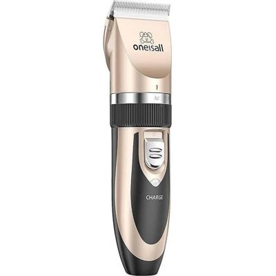 Tondeuse pour Animaux Oneisall - Doré - Silencieuse - Sans Fil - 6 Accessoires - Facile à Nettoyer - Kit de Toilettage - Publicité Tondeuse pour Animaux Oneisall - Doré - Silencieuse - Sans Fil - 6 Accessoires - Facile à Nettoyer - Kit de Toilettage - Publicité