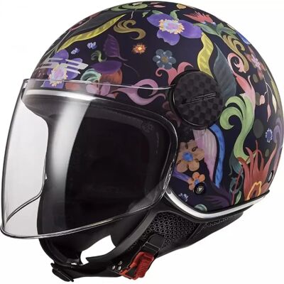 Casque en fibre de carbone LS2 Sphere Lux Bloom - Visier anti-impact - XL Casque en fibre de carbone LS2 Sphere Lux Bloom - Visier anti-impact - XL