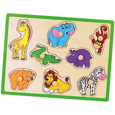Viga Holzpuzzle Tiere - Wilde Tiere - 8 Teile Viga Holzpuzzle Tiere - Wilde Tiere - 8 Teile