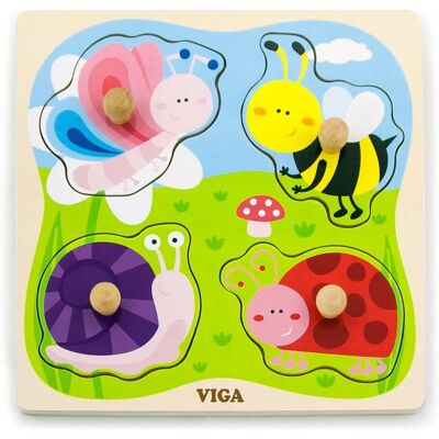 Puzzle Insetti Viga - Giocattolo Educativo per Bambini Puzzle Insetti Viga - Giocattolo Educativo per Bambini