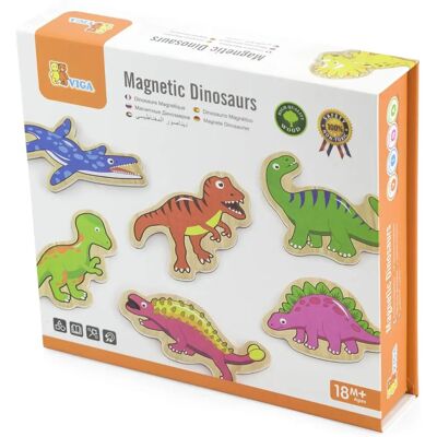 Viga Magnetyczne Drewniane Dinozaury Zabawka - Twórz Opowieści i Ustaw Sceny - 2+ lat Viga Magnetyczne Drewniane Dinozaury Zabawka - Twórz Opowieści i Ustaw Sceny - 2+ lat