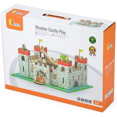 Viga - Castello Medievale in Legno - Design Realistico - 50x56 cm Viga - Castello Medievale in Legno - Design Realistico - 50x56 cm