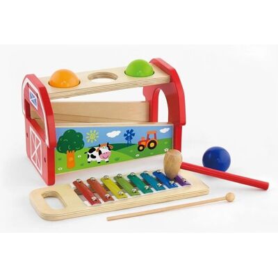 Viga Toys - Model 50348 - Drewniany ksylofon i młotek - Zabawka muzyczna Viga Toys - Model 50348 - Drewniany ksylofon i młotek - Zabawka muzyczna