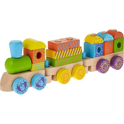 Viga Toys - Drewniany Pociąg 45cm - Kolorowy & Wymienny Viga Toys - Drewniany Pociąg 45cm - Kolorowy & Wymienny