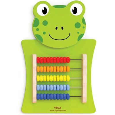 Viga Toys Frø Vægaktivitetstavle - 5 Rækker Perler - Indendørs Viga Toys Frø Vægaktivitetstavle - 5 Rækker Perler - Indendørs
