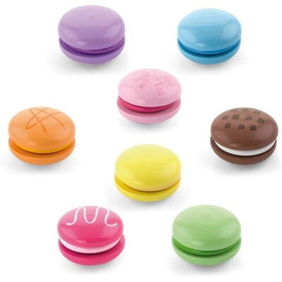 Set di Macarons in Legno - Giocattolo Alimentare per Bambini Set di Macarons in Legno - Giocattolo Alimentare per Bambini