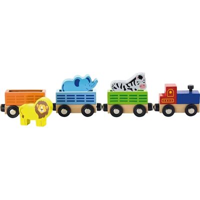 Viga Toys Houten Trein Wilddieren - Treinset Viga Toys Houten Trein Wilddieren - Treinset
