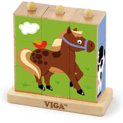 RBA Imports VG Cubo Impilabile Puzzle 9 pezzi - Fattoria RBA Imports VG Cubo Impilabile Puzzle 9 pezzi - Fattoria