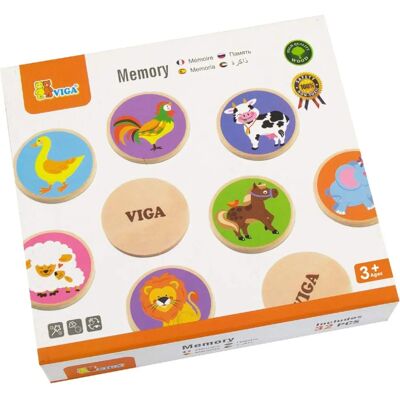 Viga Toys Memory Tiermotive - Spiel für Kinder Viga Toys Memory Tiermotive - Spiel für Kinder
