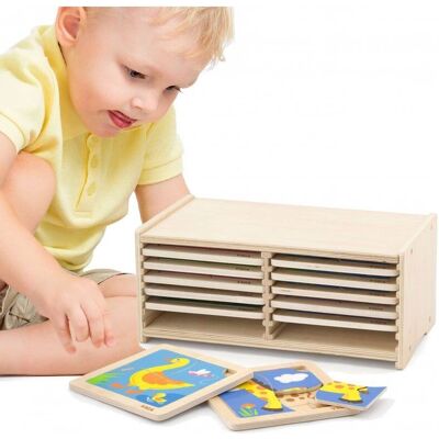 Viga Toys - 51424 - 4-puzzles - Stojak - Puzzle-Set Viga Toys - 51424 - 4-puzzles - Stojak - Puzzle-Set